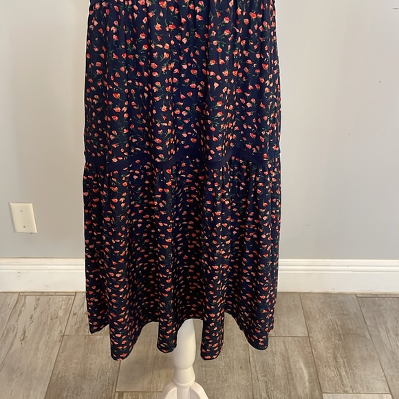 [Max Studio] Navy/Pink Floral Dress - Size Medium NWT - Picture 3 of 6